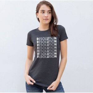 New Womens Gone For a Run New Years Resolution Graphic Tee Shirt - Sz S